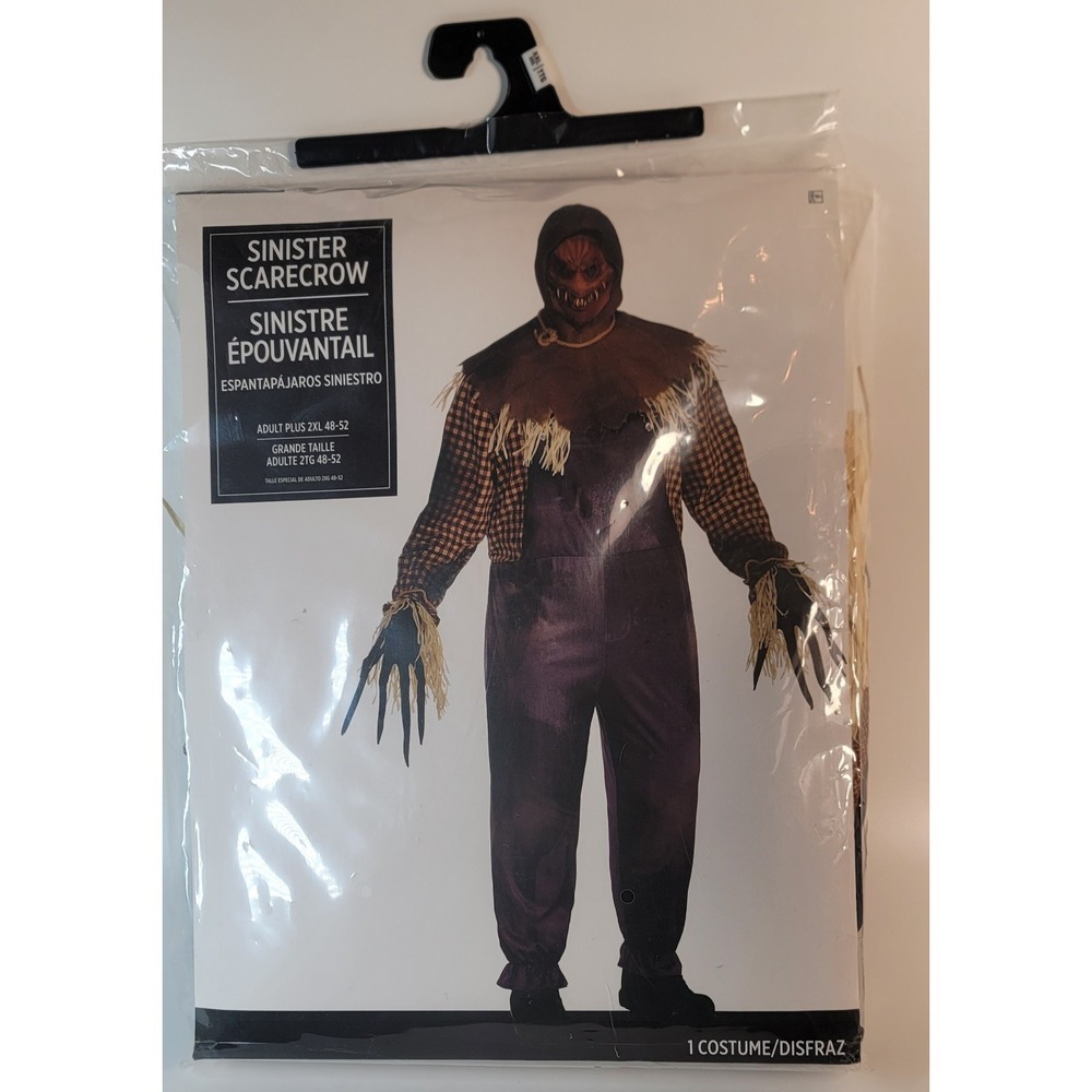 Sinister Scarecrow Espantapájaros Halloween Costume Adult Plus 2Xl‎ 48-52 #997